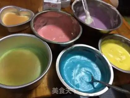 Make Rainbow cake step 1