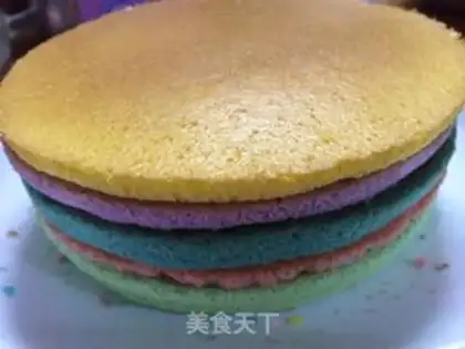 Make Rainbow cake step 2
