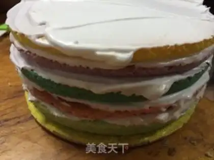 Make Rainbow cake step 3