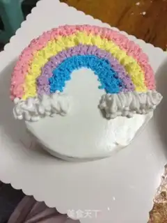 Make Rainbow cake step 4
