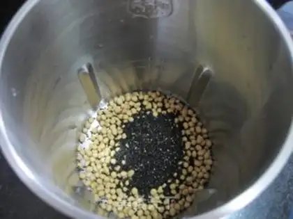 Make Black sesame soy sauce step 1