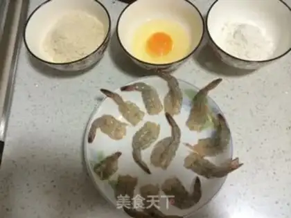 Make Gold butterfly shrimp step 0