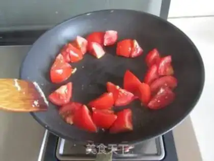 Make Tomato silk fried eggs step 4