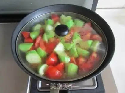 Make Tomato silk fried eggs step 6