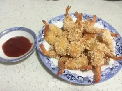 Make Gold butterfly shrimp step 3