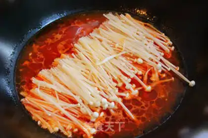 Make Cheese juice, golden mushrooms step 5