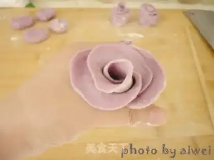 Make Three-coloured rose buns step 12
