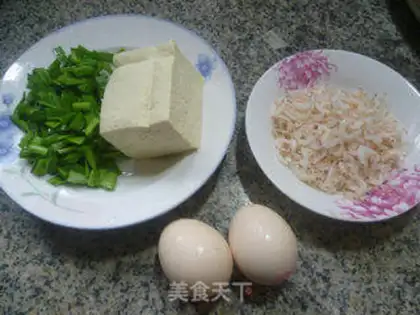 Make Eggs fried tofu step 0
