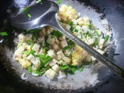 Make Eggs fried tofu step 7