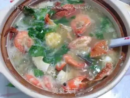 Make Seafood porridge step 7