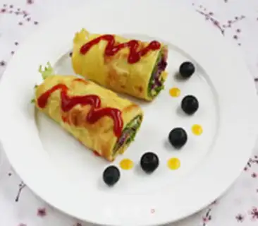Make Egg burrito step 11