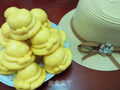 Make Pumpkin hat buns step 13