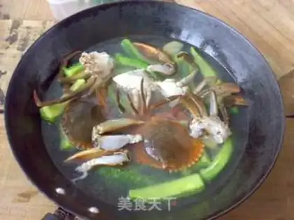 Make Crabs boil bitter melons step 5