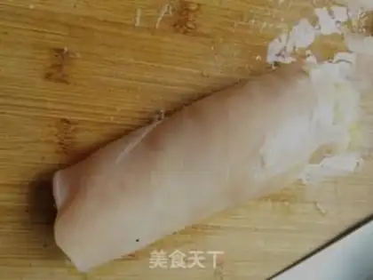 Make Bean-pealed chicken roll step 3