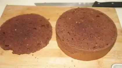 Make Almond chocolate sponge cake step 19