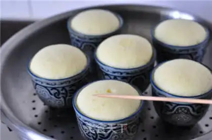 Make Tea bowl steam cake step 11