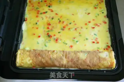 Make Multicoloured egg rolls step 7