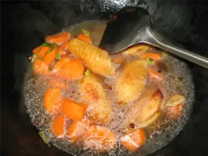 Make Chicken wings and carrots step 8