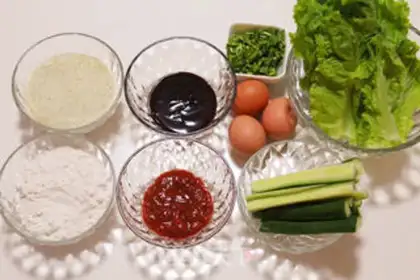 Make Green bean pancakes step 0
