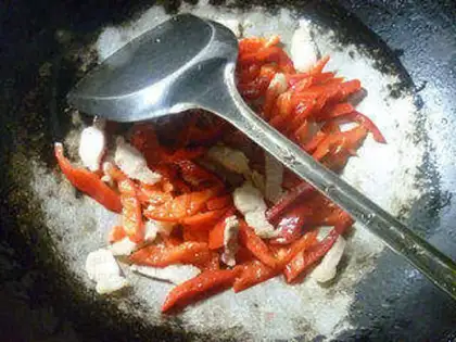Make White cut meat, red pepper step 5