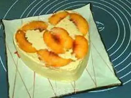 Make Peach mousse cake step 21