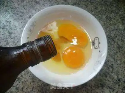Make Burger egg fan soup step 2