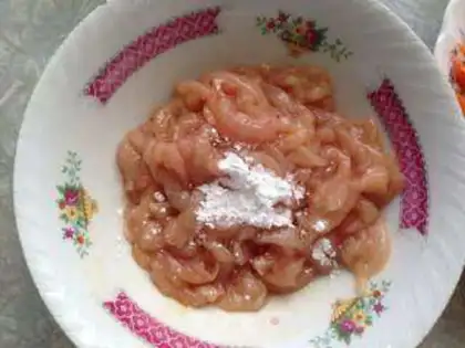 Make Fish chicken silk step 2