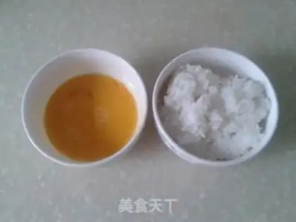 Make Shrimp ham and egg fried rice step 0