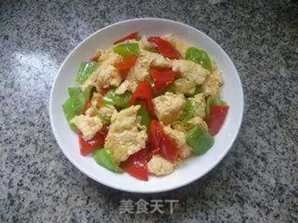 Make Double pepper fried duck eggs step 9