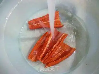 Make White cut meat, red pepper step 1
