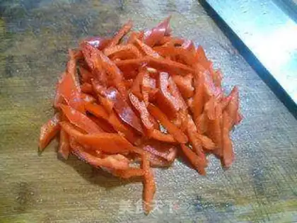 Make White cut meat, red pepper step 2
