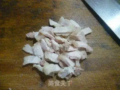 Make White cut meat, red pepper step 3