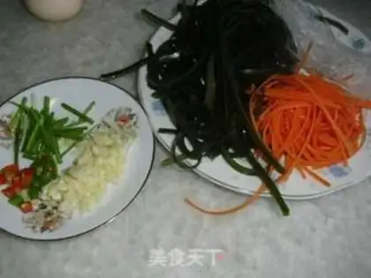 Make Seameat and radish step 1