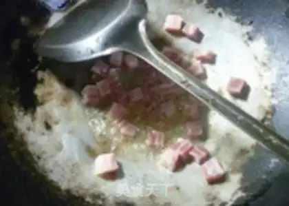 Make Five flowers white and fried beans step 4