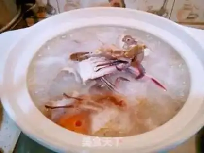 Make Crab porridge step 6