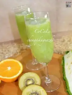 Make Double fruit emerald juice step 3