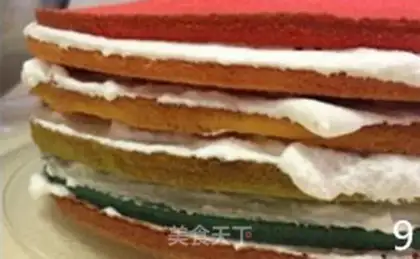 Make Rainbow cake step 8