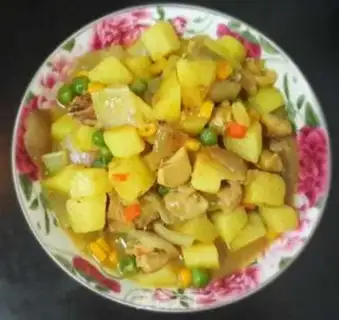 Make Curry potato chicken step 6