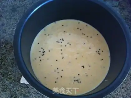 Make Black sesame sponge cake step 11
