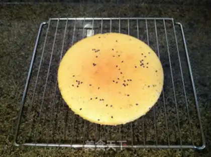 Make Black sesame sponge cake step 14