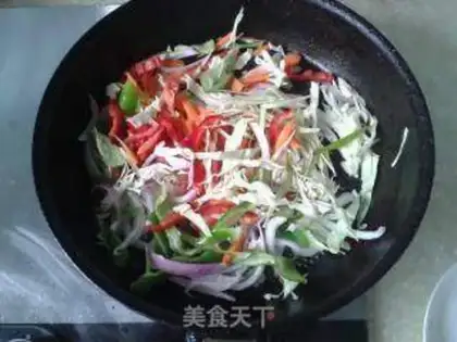Make Five-coloured silk noodles step 11
