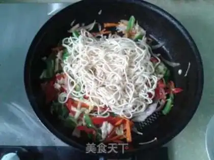 Make Five-coloured silk noodles step 12