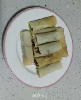 Make Western pancakes and vegetable rolls step 4