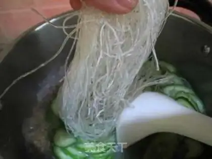 Make The meat cucumber fan soup step 6
