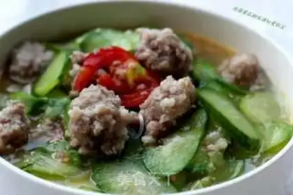 Make The meat cucumber fan soup step 8