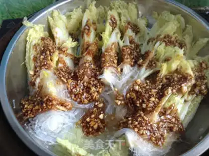 Make Garlic fans steaming doll food step 4