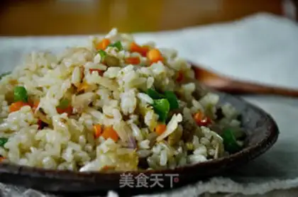 Make Shrimp-skin, ginger and rice step 4