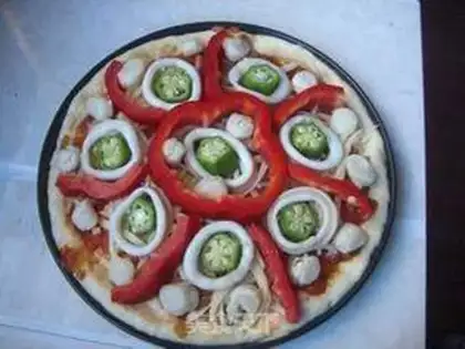 Make Squid belt. Seafood pizza step 11