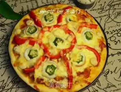 Make Squid belt. Seafood pizza step 13