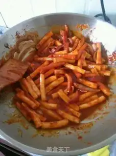 Make Hot fried rice cake step 8